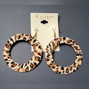 Earrings Leopard Print Hoop